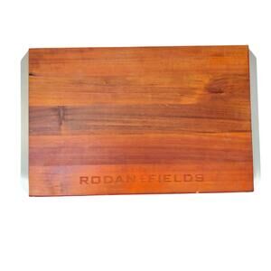 Rodan + Fields Engraved Wooden Display Cutting Board Vanity Tray Promo Skincare